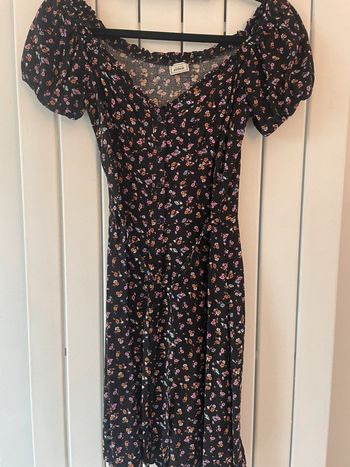 Robe noir imprimé fleur