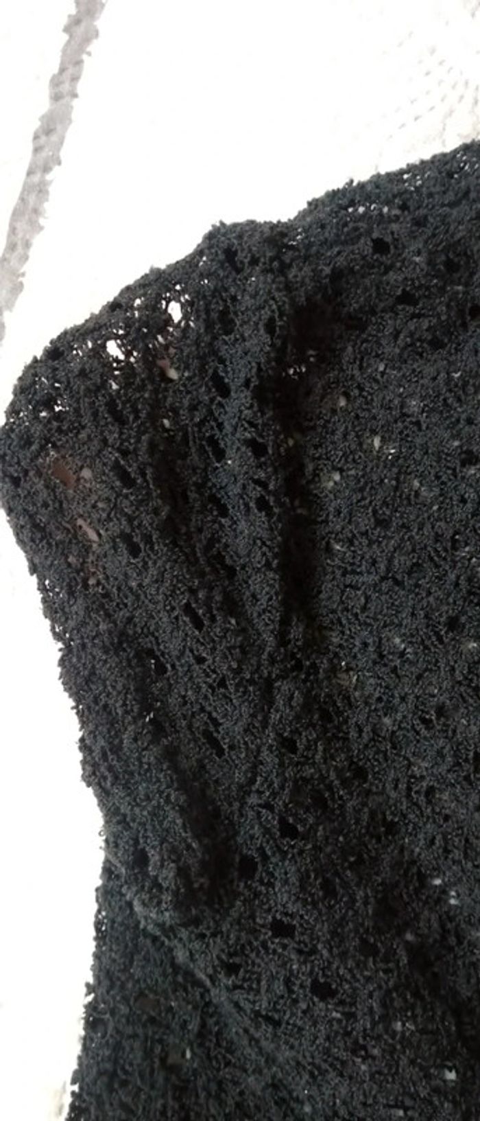 Haut noir ajouré en crochet vintage femme jennyfer 36 - photo numéro 12