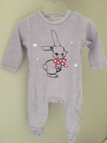 Pyjamas mauve - 6 mois
