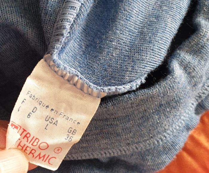 Caleçon long tribo Thermic – bleu clair – Fabriqué en France – T4 - photo numéro 5