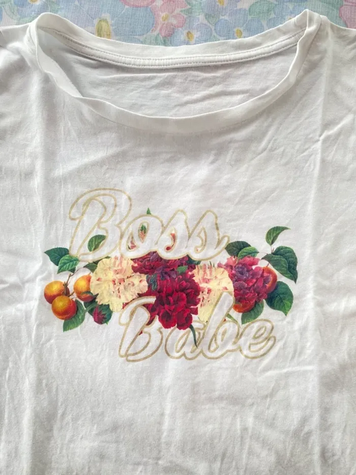 Tee-shirt femme 38/40 boss babe - photo numéro 2