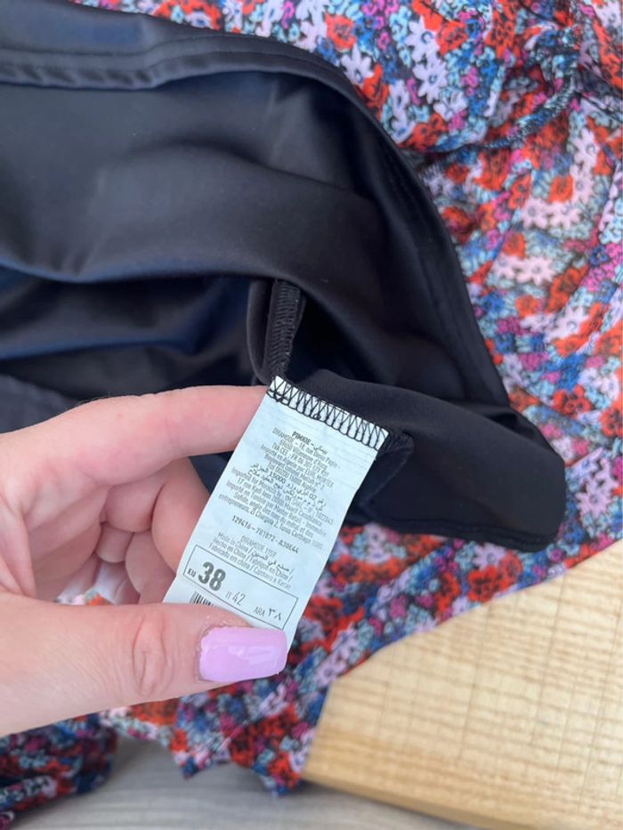 Robe taille M 38 pimkie loose voilage fleurs manches longues - photo numéro 2