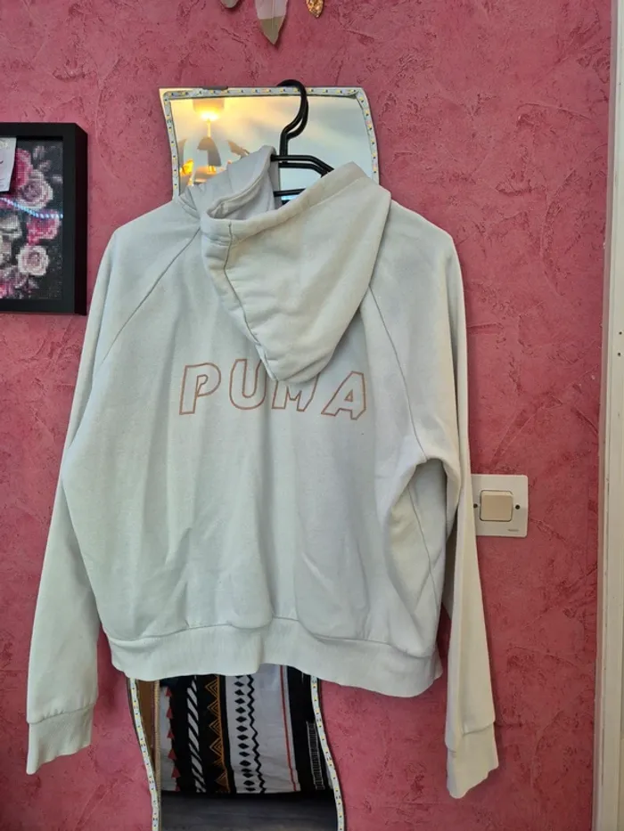 Sweat à capuche blanc Puma - photo numéro 2
