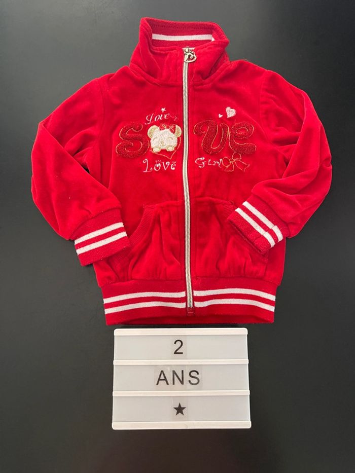 Veste zippé velours