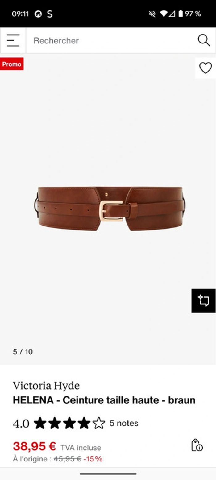 Ceinture Victoria Hyde London - Taile 110cm - Neuf avec étiquette - Soldé a 38.95€ - photo numéro 5