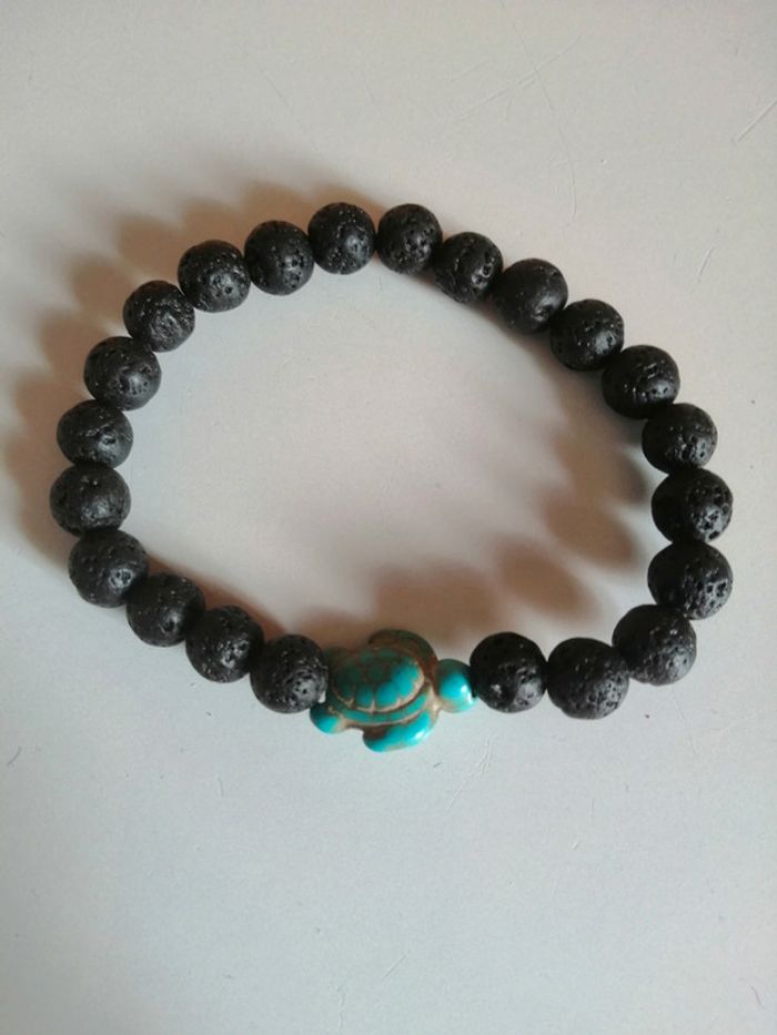 🌸Bracelet en pierres naturelles de larve et tortue Neuf 🌸 - photo numéro 2