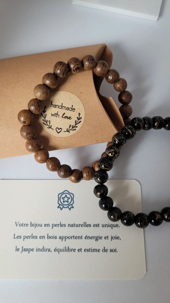 Lot de 2 bracelets lithothérapie - photo numéro 2