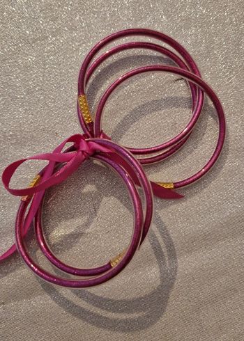 Lot de 5 bracelets jonc paillettes