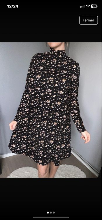 Robe noir à fleur FB sister taille s