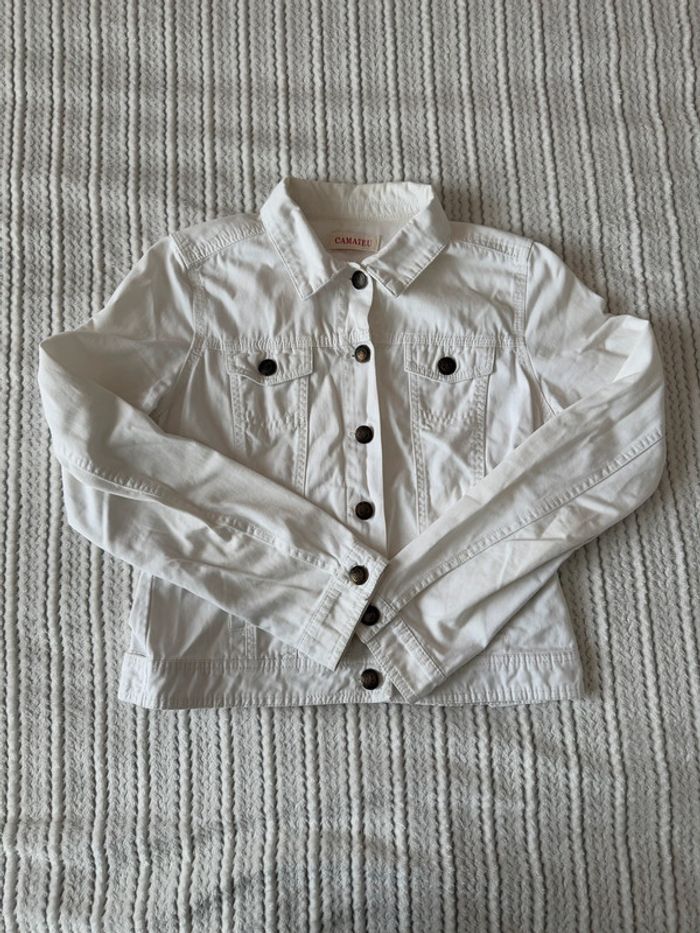 Veste en jean blanche / Taille 36 - photo numéro 3