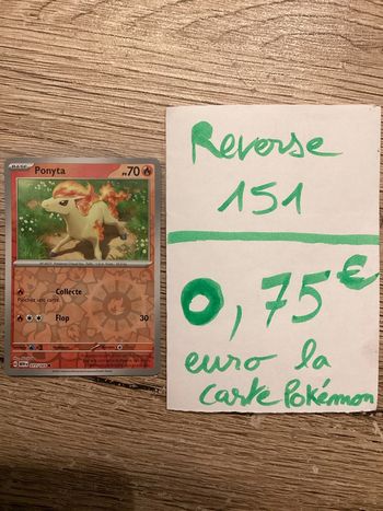 carte Pokémon ponyta reverse 077/165 EV3.5 collection 151 FR neuf sortie de booster