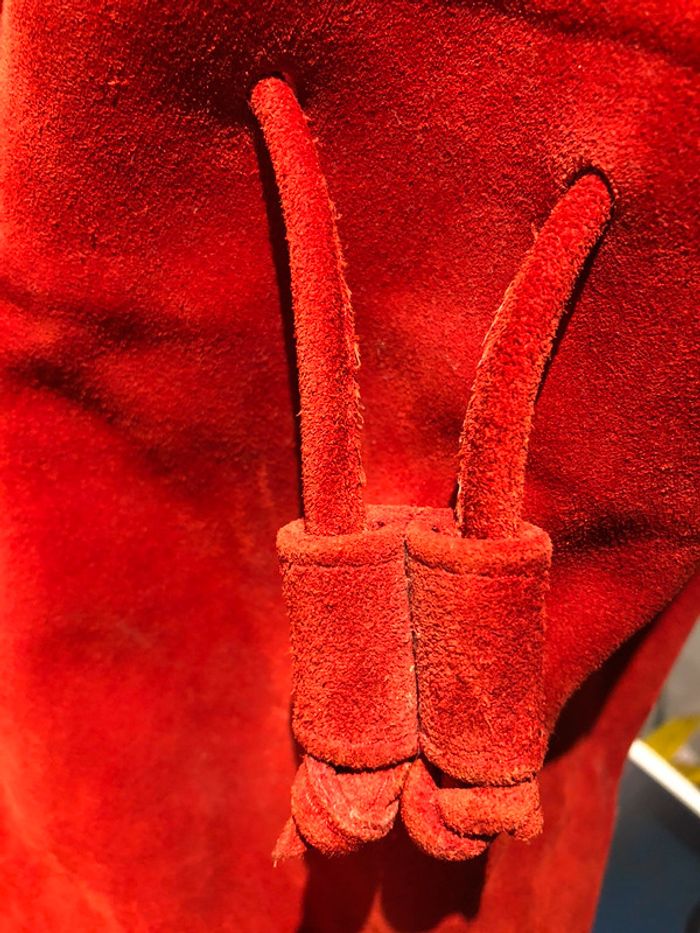 Sac rouge baluchon cuir - photo numéro 14
