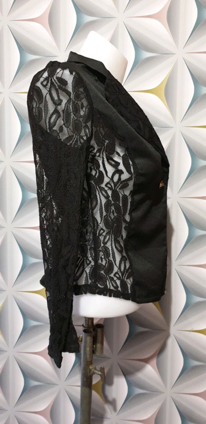 Blazer manche et côté en dentelle - photo numéro 2