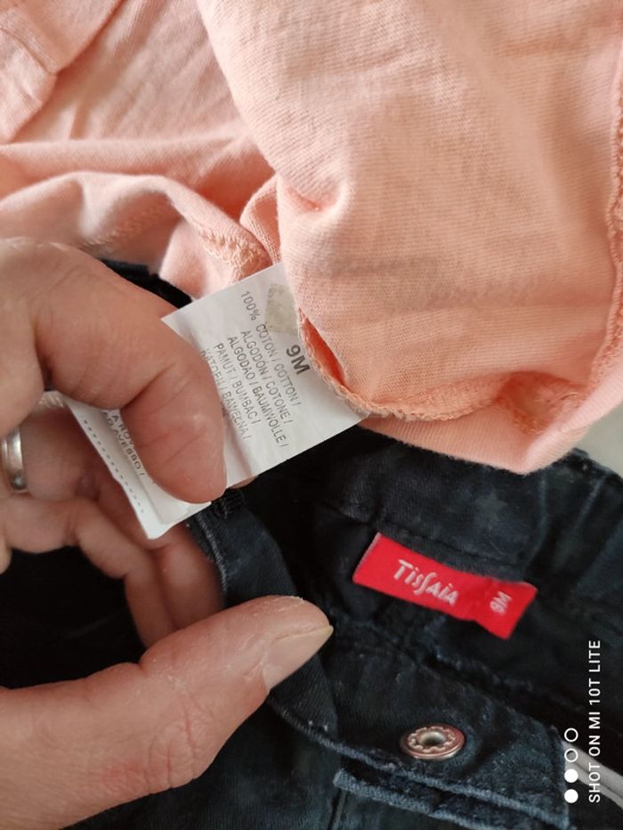 Ensemble short et tee shirt fille 9 mois - photo numéro 3