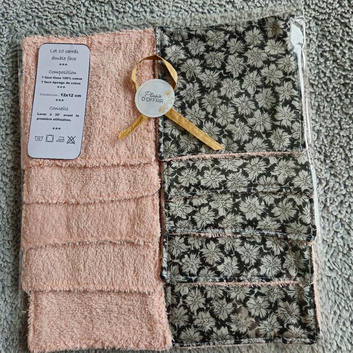 10 lingettes lavables 12x12 cm