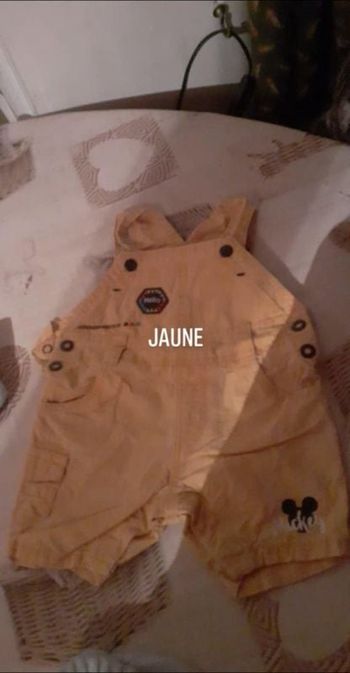 Salopette garçon 1 mois jaune