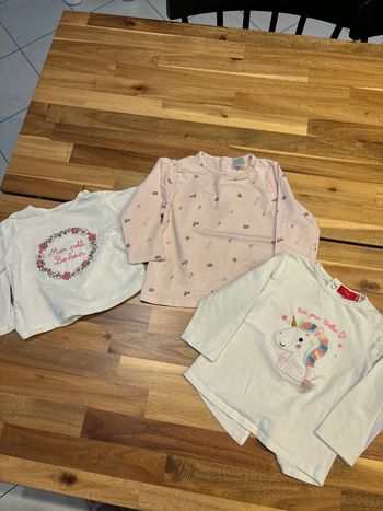 Lot de 3 tshirts manches longues