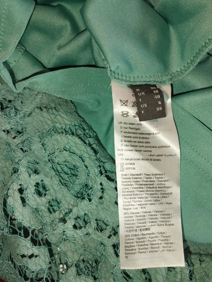 🍸 Robe - dentelle - vert - Esprit 🍸 - photo numéro 4