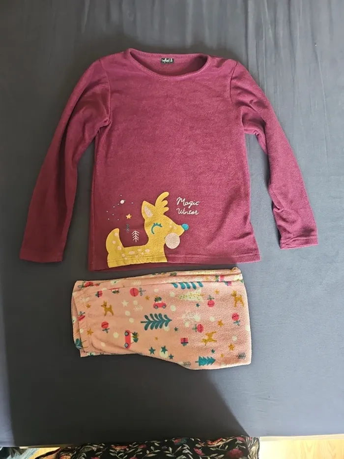 Lot de 2 pyjamas fille 10/11 ans halloween noel - photo numéro 5