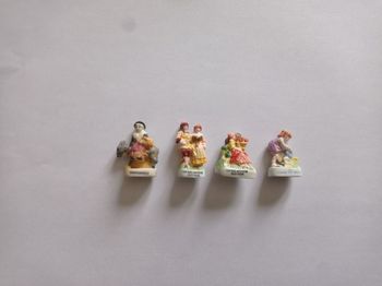 Lot de 4 fèves "La Galanterie des rois & Margarido" Thème champêtre