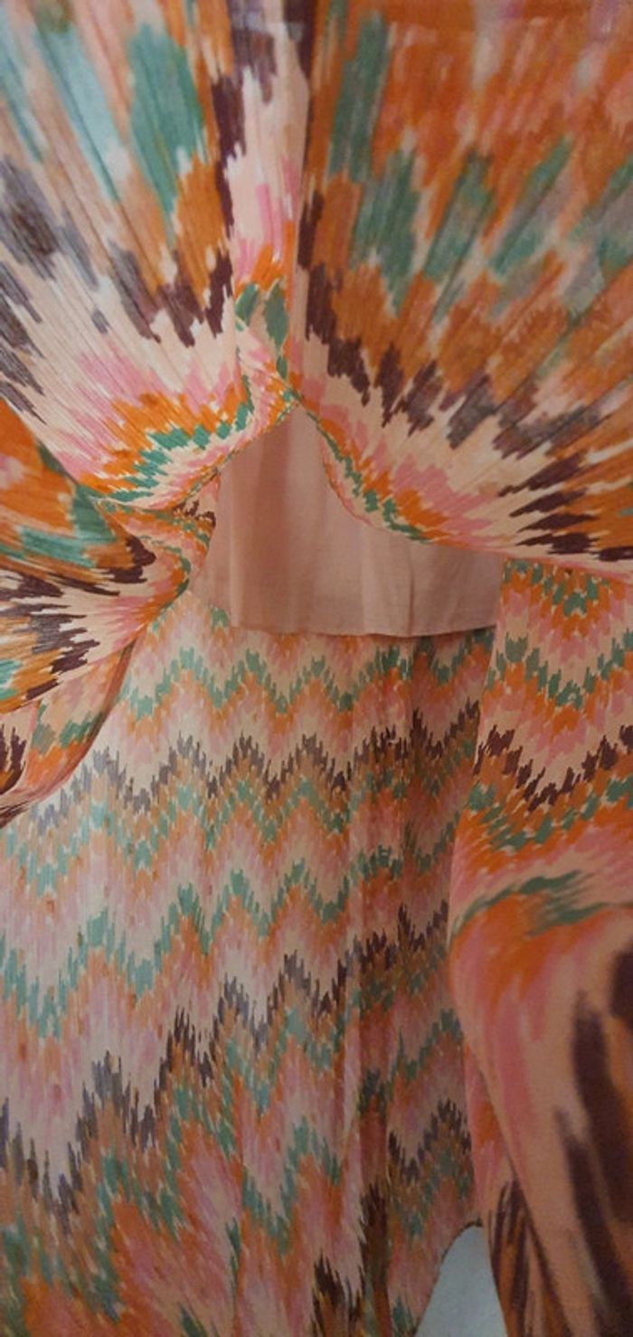 Jupe longue voile colorée graphique - photo numéro 3
