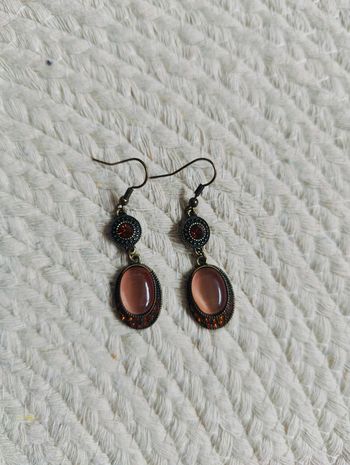 Boucles d'oreilles marron