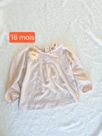 T shirt manches longues fleur zara 18 mois