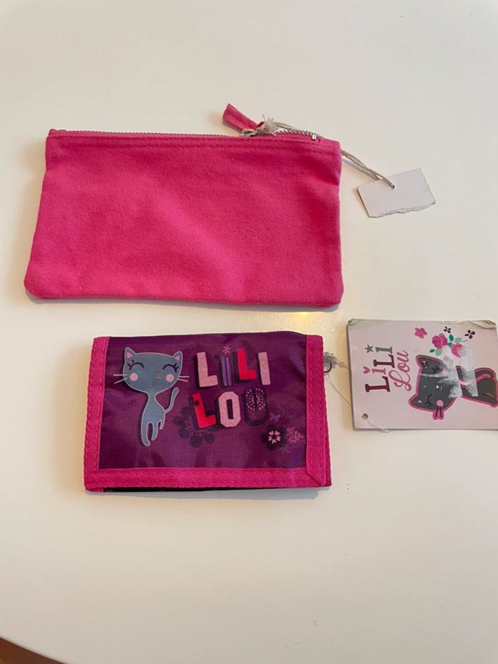 2 petits portes monnaies enfants rose