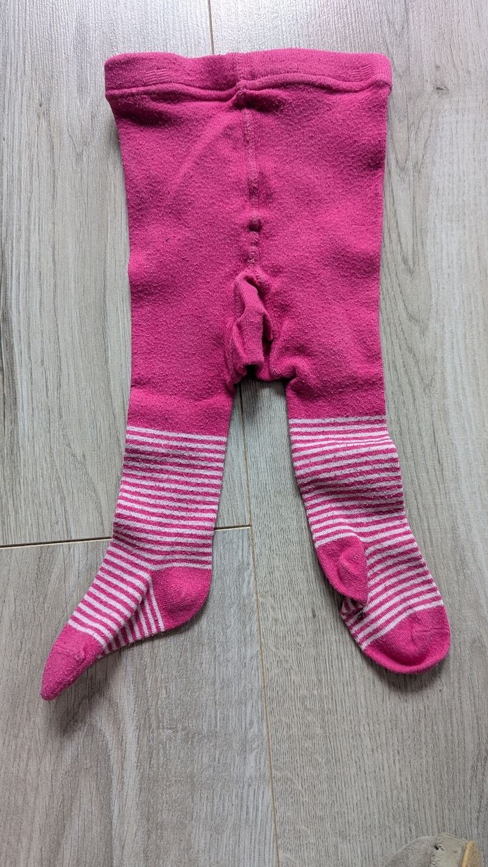 Collant 3/6 mois blanc et rose - photo numéro 2
