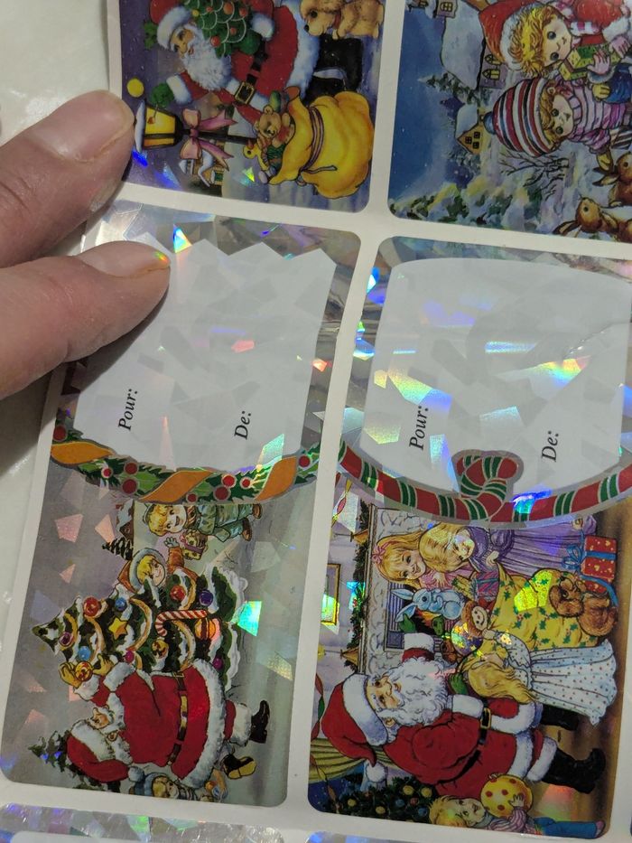 Lot de 12 étiquettes brillantes pour vos cadeaux de Noël. - photo numéro 8