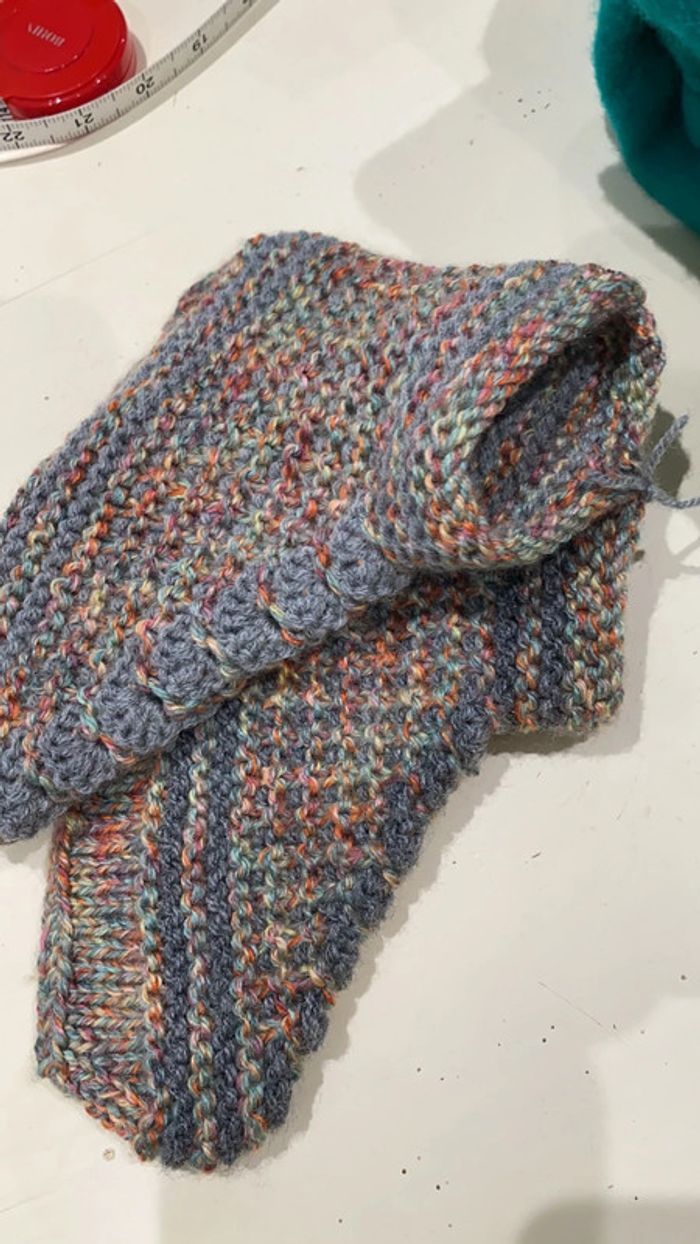 Chaussons, laine, tricoté, 35 - photo numéro 19