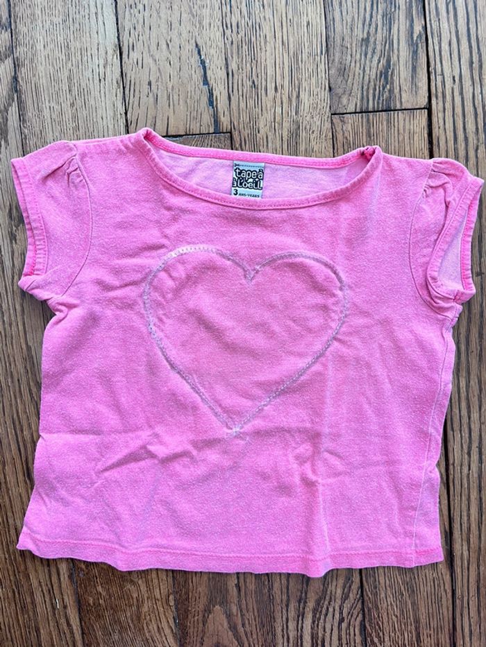 T-shirt rose tape à l’œil 3 ans