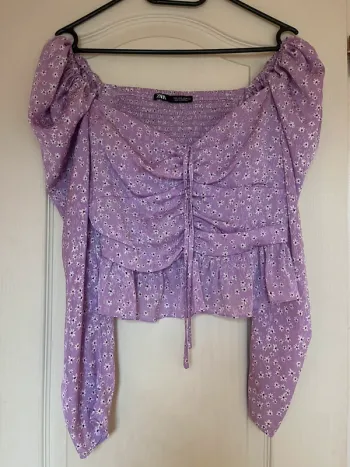 blouse fleurs zara