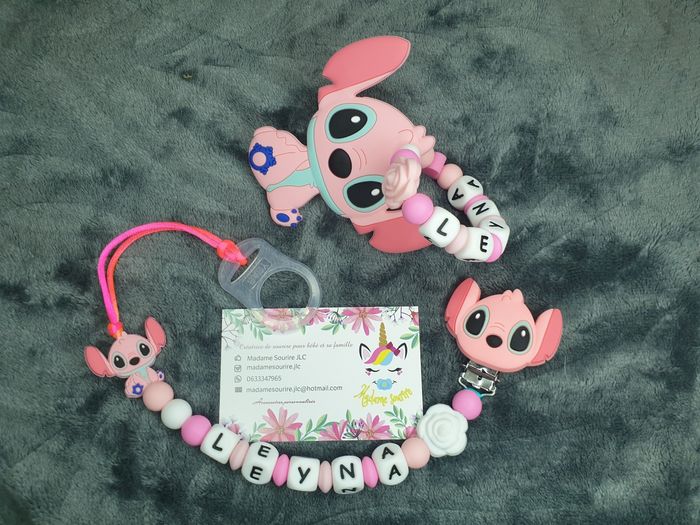 Attache tétine + Hochet Angel - photo numéro 2