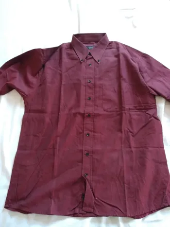 Chemise Homme Manches Longues Bordeaux