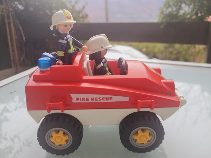 Gros lot Playmobil Pompier 🚁 Hélicoptère, bateau, voiturette et camion 🚒 - photo numéro 6