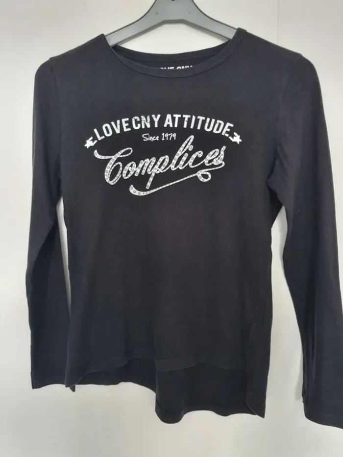 T-shirt à manches longues fille - 16 ans (174cm) - Complices - Noir - photo numéro 2