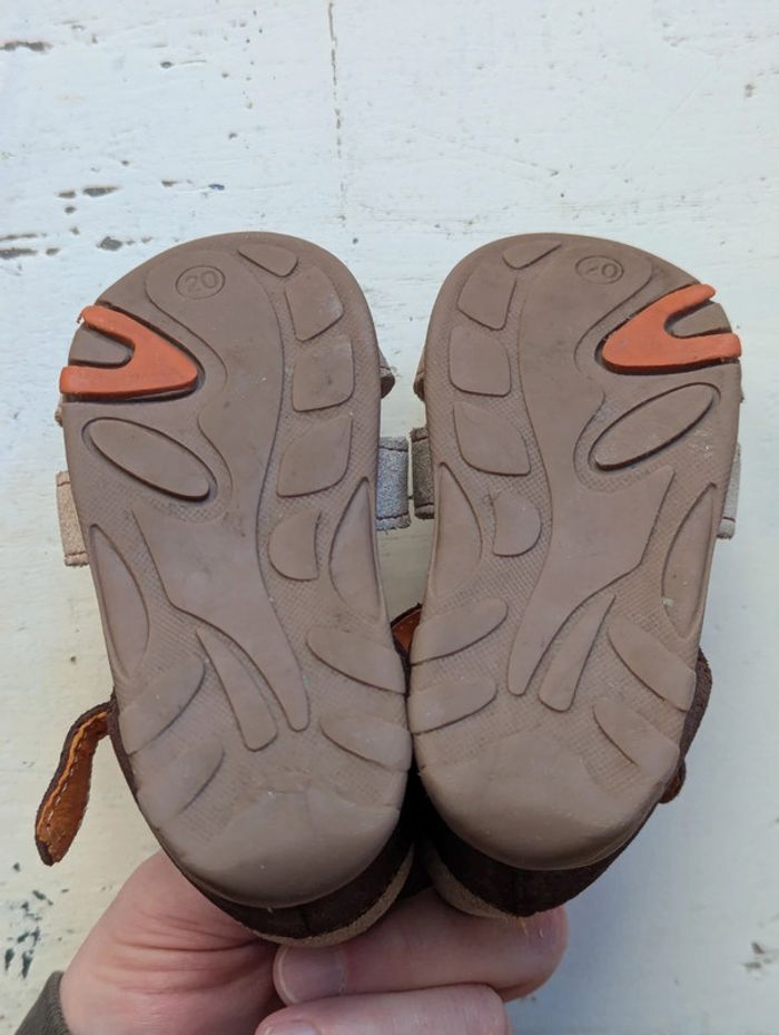Sandales en cuir marron et beige PampaBlue – Taille 20 - photo numéro 4
