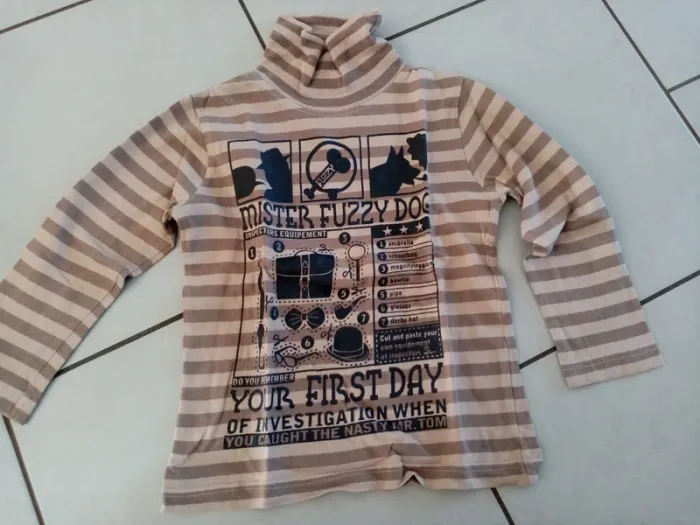 T-shirt manches longues et col roulé