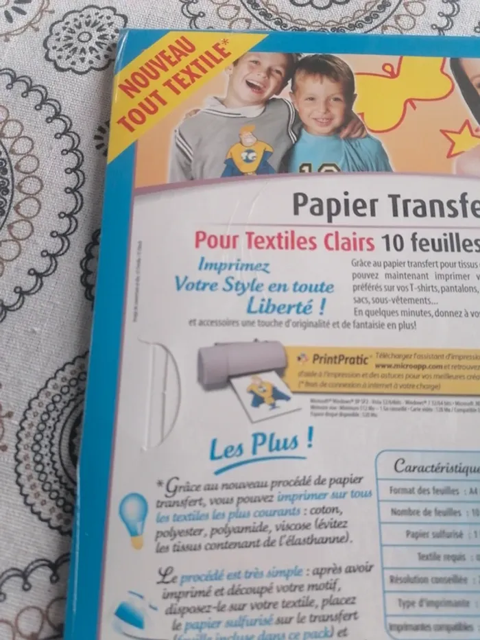 Papier transfert neuf Micro application - photo numéro 3