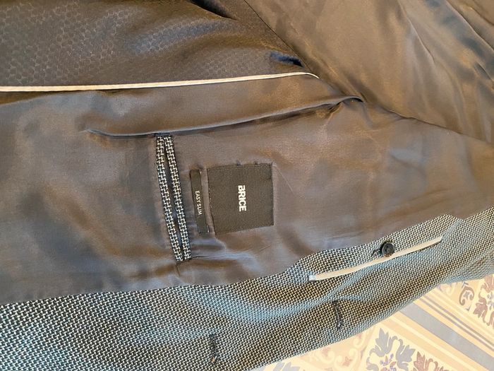 Veste costume bleue chiné - photo numéro 7