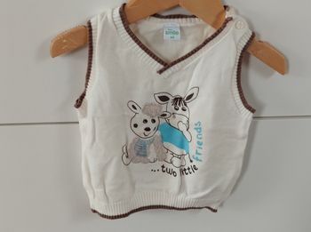 Pull sans manche garçon 6 mois first smile