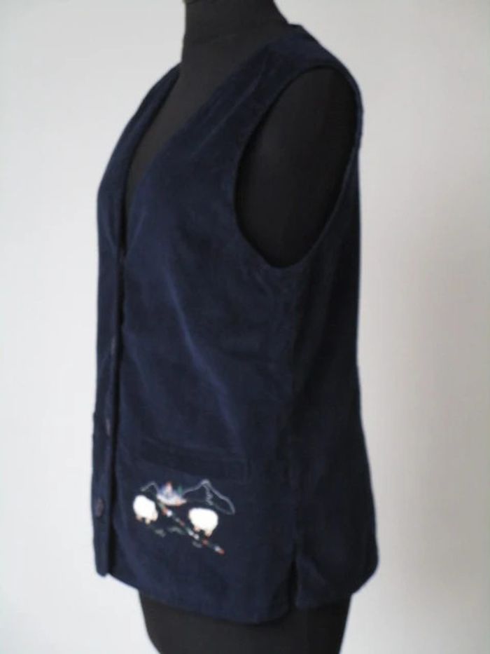 Gilet sm vintage marine 36/38 TBE - photo numéro 5