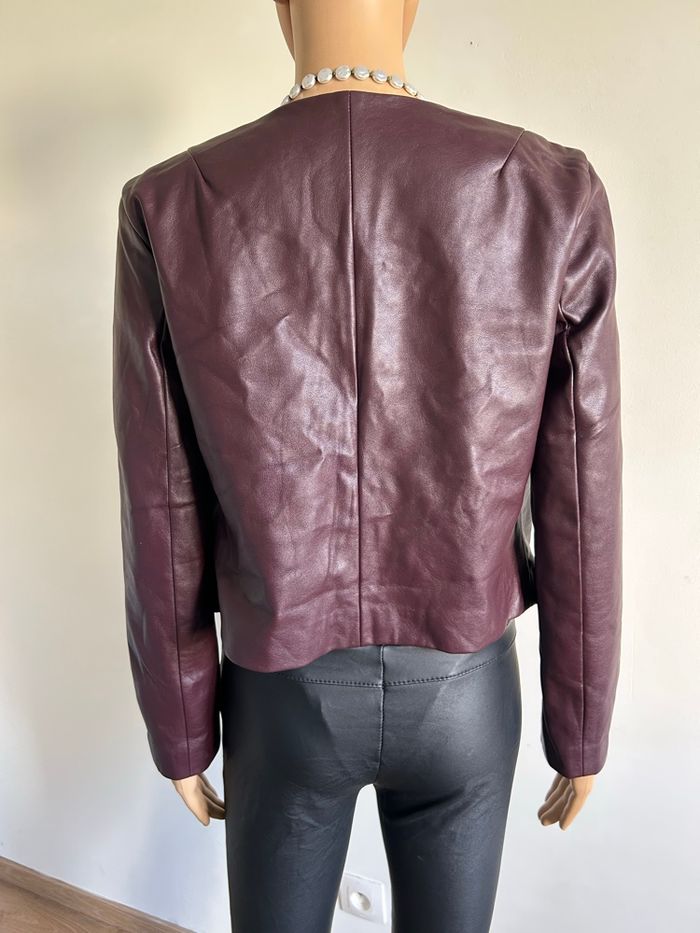 Veste bordeaux bi matière Jus d’Orange taille 1 jamais portée - photo numéro 5