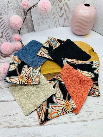 Lingette lavable et réutilisable lot de 8 en éponge coton