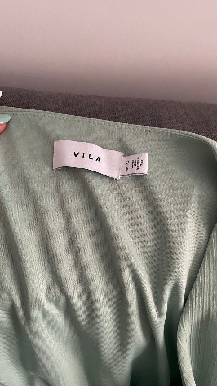 Robe de demoiselles d’honneur vert d’eau VILA - photo numéro 2