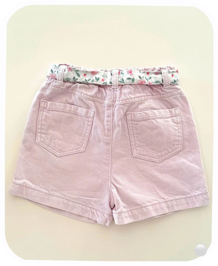 Verbaudet- Short en jean rose avec ruban Taille 3 ans - photo numéro 3