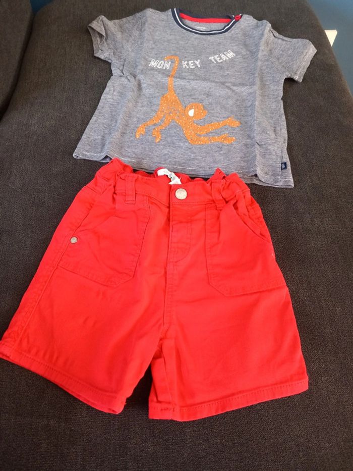 Ensemble short t shirt 23 mois