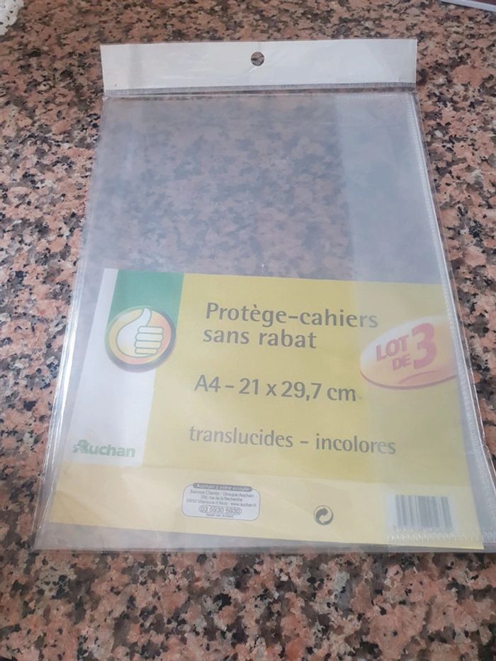Protège cahier sans rabat x3