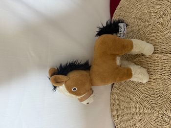 doudou cheval marron noir beige rather charming